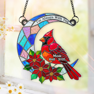 Cardinal Bird Acrylic Window Suncatcher Ornament - Personalized Remembrance Gifts 03napu120625 - Ornament - GoDuckee