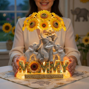 Sunshine Elephant Mom Light Box - Personalized Gift For Moms 03TYLU130426 - Light Box - GoDuckee
