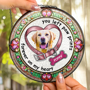 Custom Photo Gifts For Pet Lovers Christmas Stained Glass 09ACDT090924 - Ornament - GoDuckee