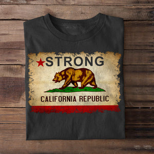 Pray for California Los Angeles Fire Strong Flag Shirt - Shirts - GoDuckee