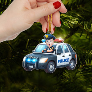 Custom Photo Gifts For Kids Christmas Ornament - Firefighter & Police Themes - Ornament - GoDuckee