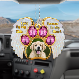 Memorial Heaven Dog Car Ornament Custom Photo Gifts For Dog Lovers 02NALU300625 - Ornament - GoDuckee