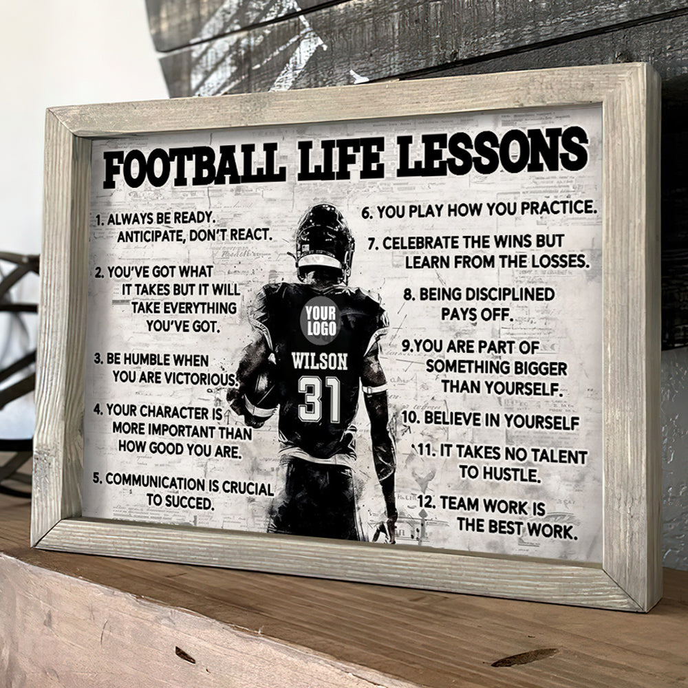 Personalized Gifts For Football Player Canvas Football Life Lessons 03ACDT191024 - Poster & Canvas - GoDuckee