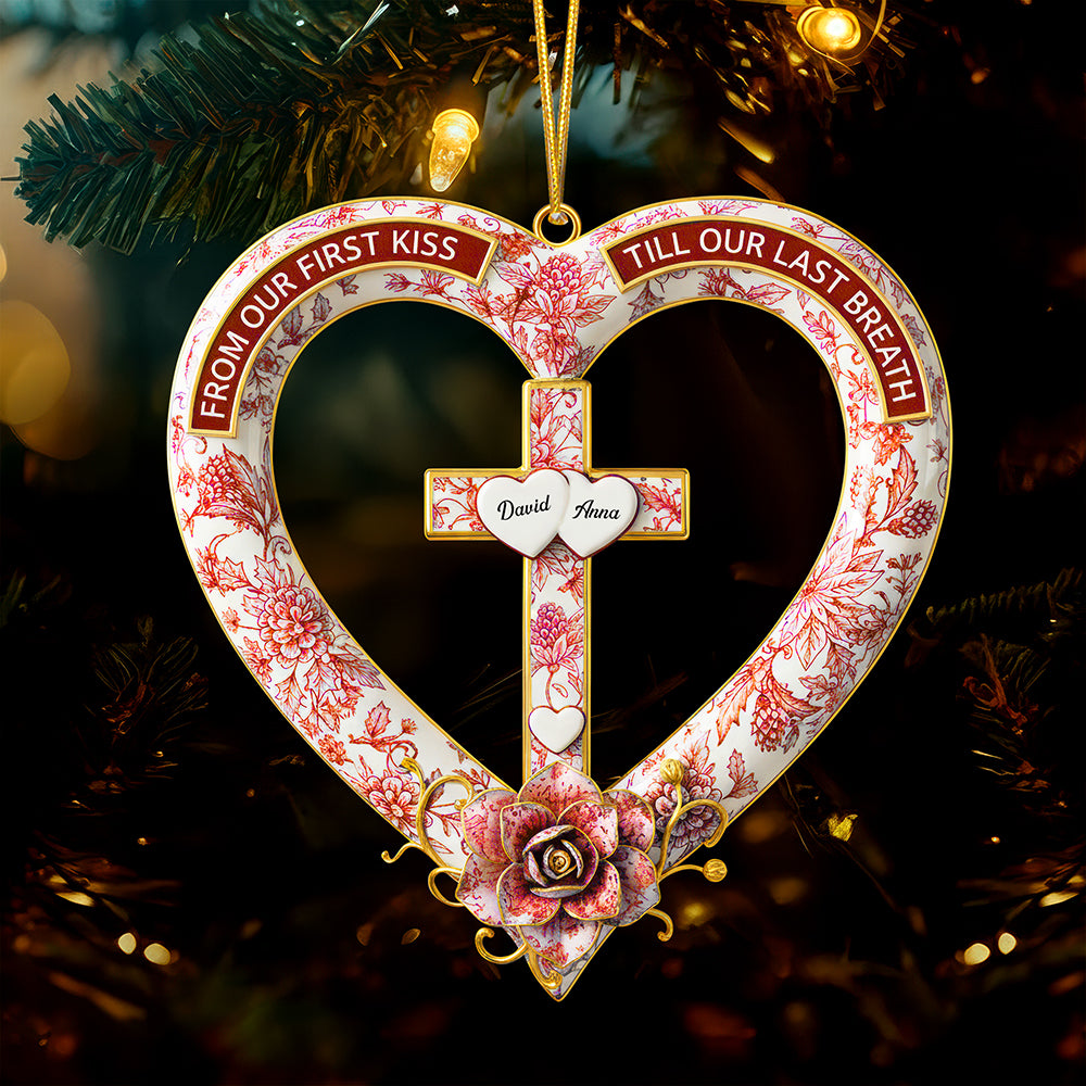 Christian Couple Christmas Ornament - Personalized Gifts For Couple 02toqn300925 - Ornament - GoDuckee