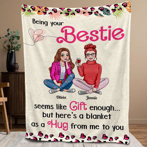 Being Your Bestie, Personalized Blanket, Gift For Besties - Blanket - GoDuckee