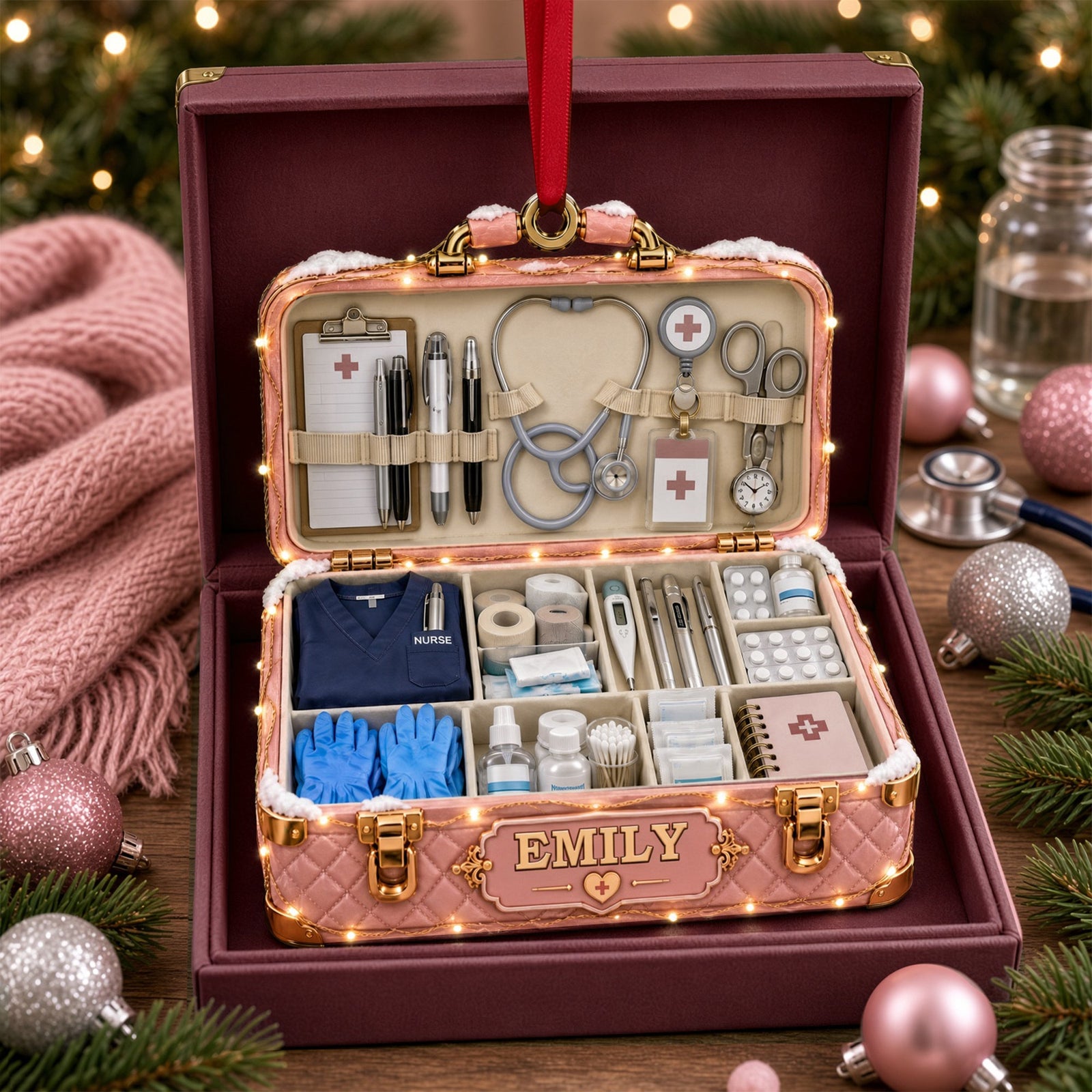 Nurse Christmas Ornament - Personalized Gifts for Christmas 09ttlu081026 - Ornament - GoDuckee