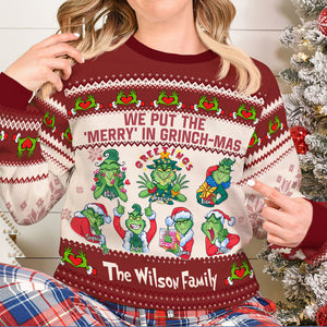 Personalized Christmas Gifts For Family Ugly Sweater 01kapu090824 - Ugly Christmas Sweater - GoDuckee