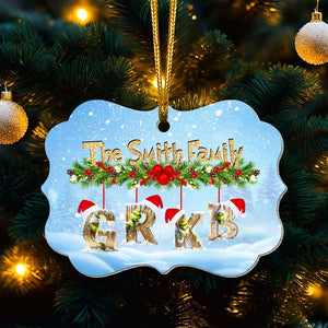 Personalized Gift For Family Alphabet Christmas Ornament 03OHMH301024 - Ornament - GoDuckee