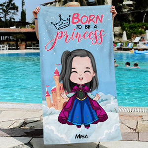Born To Be Princess, Personalized Beach Towel TZ-02PGPU121023HA, Gift For Kids - Beach Towel - GoDuckee