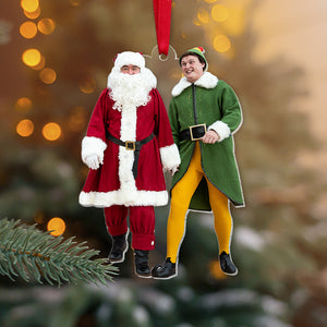 Custom Photo Acrylic Ornament, Happy Christmas With Family, Friends 01HUTN231123 Ornament, Christmas Gifts - Ornament - GoDuckee
