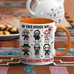 Personalized Gifts For Family Accent Mug, Horror Movie Character 03acqn030824 - Coffee Mug - GoDuckee