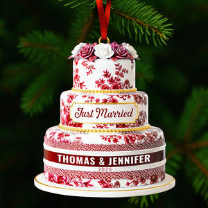 Personalized Gifts For Newlyweds Christmas Ornament 04pgqn260925 - Ornament - GoDuckee