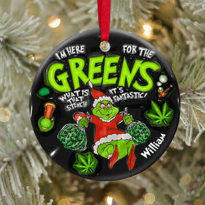 Personalized Christmas Gifts For Weed Lover Ceramic Ornament 01TOPU010824 - Ornament - GoDuckee