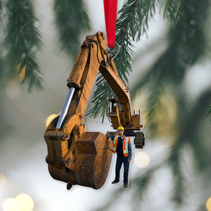 Heavy Equipment Custom Photo Ornament, Christmas Gift For Heavy Equipment Operator 05QNTH201123 - Ornament - GoDuckee