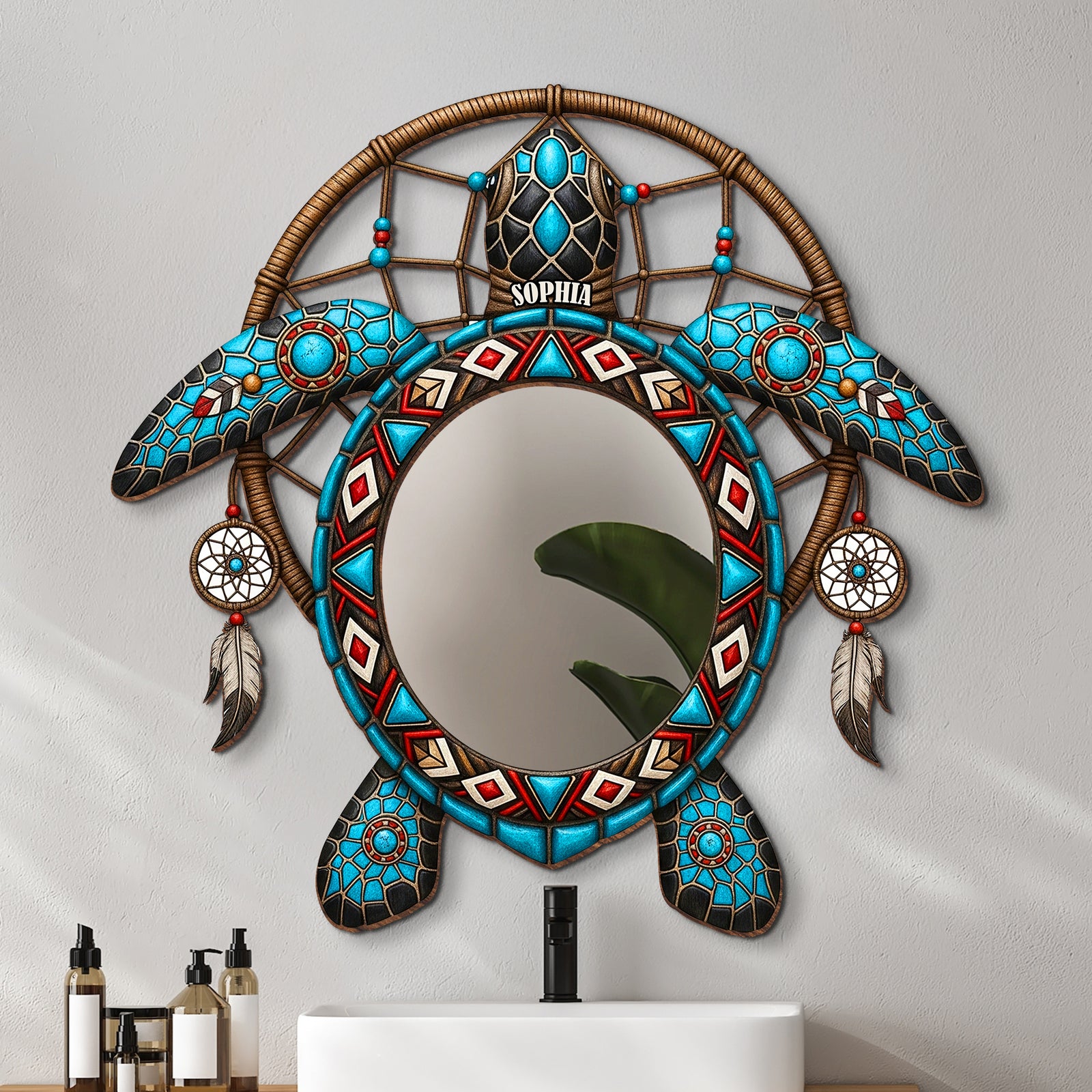 Beach Turtle Personalized Gifts For Native Mirror 04natn290725 - Mirror - GoDuckee