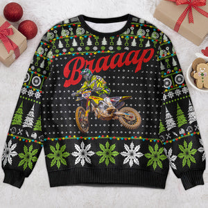 Custom Photo Gifts For Motorcross Lover Ugly Sweater 04ACDT041024 - AOP Products - GoDuckee