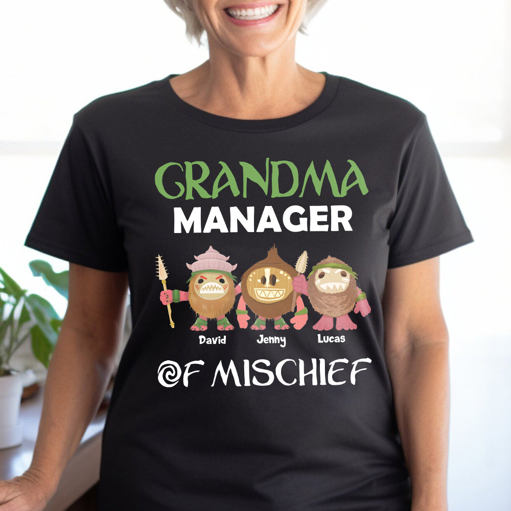 Personalized Gifts For Grandma Shirt Grandma Manager Of Mischief 052QHTN160124 - 2D Shirts - GoDuckee