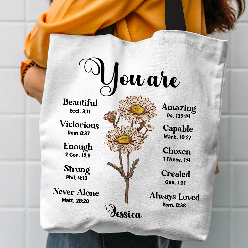 Personalized Gifts For Christian Tote Bag Birth Month Flower - Tote Bag - GoDuckee