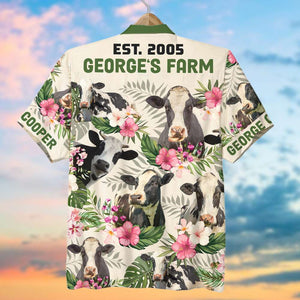 Animal Lovers, Personalized Hawaiian Shirt, Gifts For Cow Lover - Hawaiian Shirts - GoDuckee