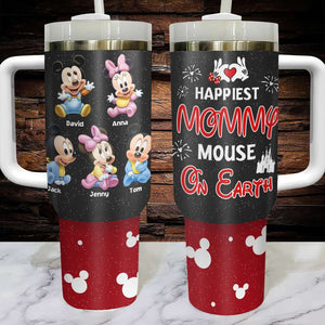 Personalized Gifts For Mom Tumbler Happiest Mommy Mouse On Earth 04ACTN270324 - Tumbler Cups - GoDuckee