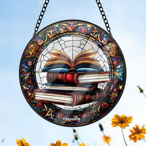 Personalized Gifts For Book Lover Stained Glass Ornament 22acqn240824 - Ornament - GoDuckee