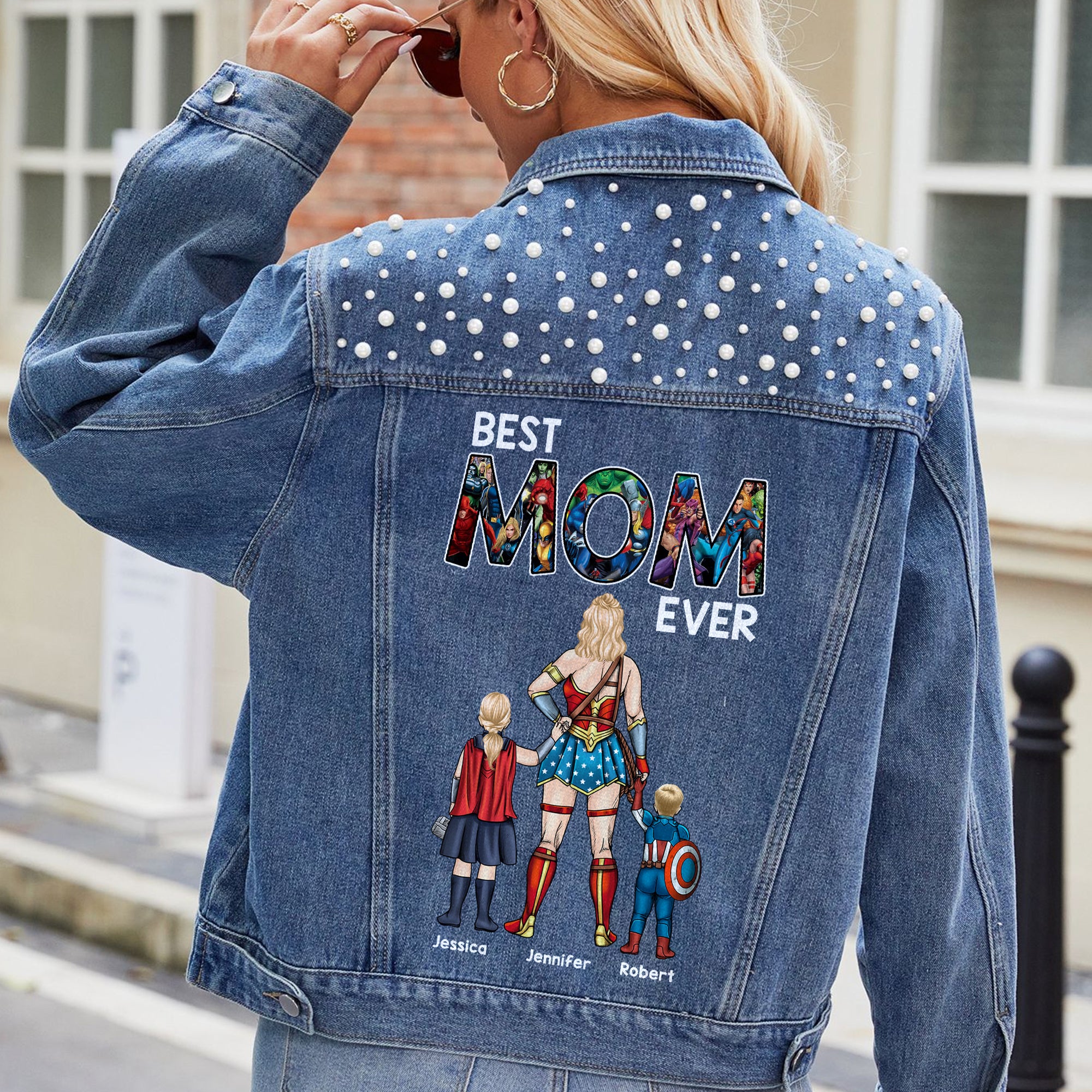 Personalized Gifts For Mom Denim Jacket 02qhqn010424pa Best Mom Ever - Denim Jacket - GoDuckee