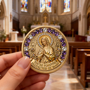 Protected By Mary - Personalized Gifts For Christian Printed Metal Coin 03NATN270226 - Coin - GoDuckee