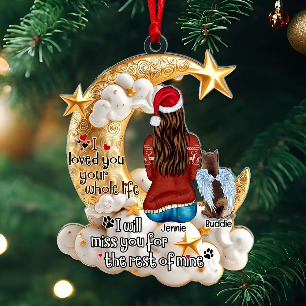 Personalized Christmas Gifts For Dog Lovers Acrylic Ornament 02HULU231024TM - Ornament - GoDuckee