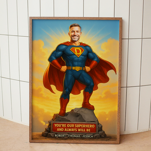 Super Dad Canvas Print - Custom Photo Gifts For Dad 01napu170525 - Poster & Canvas - GoDuckee