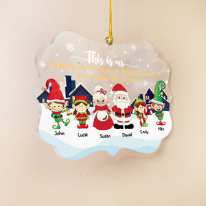 This Is Us, Family Gift, Personalized Acrylic Ornament, Santa Family Ornament, Christmas Gift 01OHHN140923 - Ornament - GoDuckee