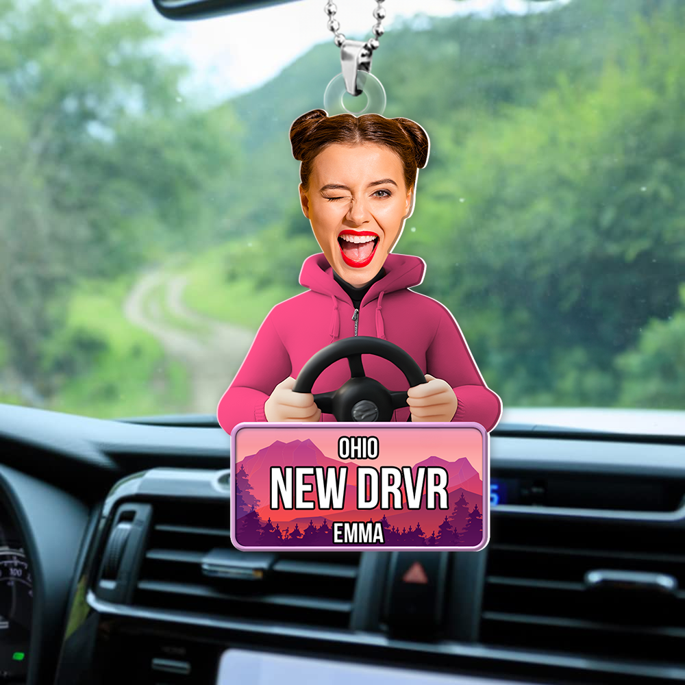Custom Photo Gifts For New Driver Car Ornament 03kapu110125 - Ornament - GoDuckee