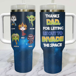 Personalized Gifts For Dad Tumbler Invade The Space 01topu080324 - Tumbler Cups - GoDuckee