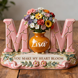 Mom Floral Acrylic Plaque - Personalized Gifts For Mother's Day 02kidt120326 - Shaped Plaques - GoDuckee