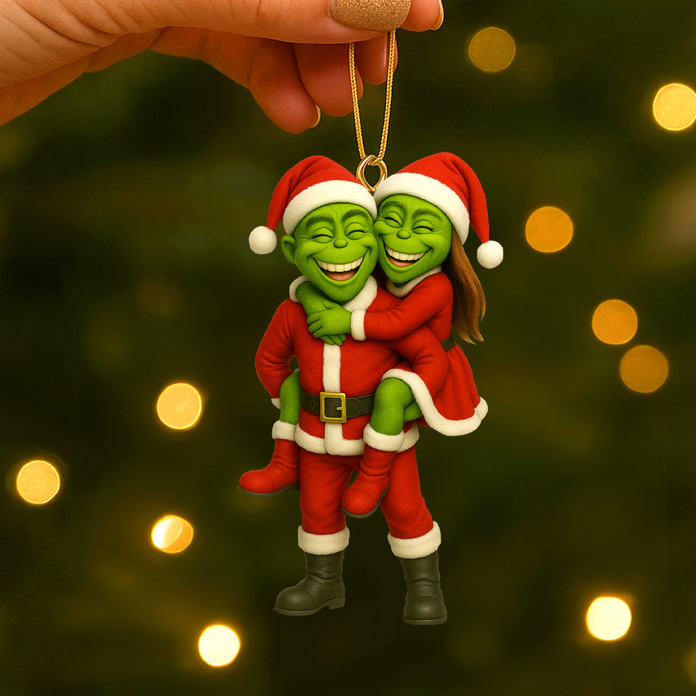 Funny Custom Photo Gifts For Family Christmas Acrylic Ornament 03ohtn200825 - Ornament - GoDuckee