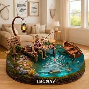 Fishing Man Acrylic Plaque - Personalized Gifts For Fishers 02topu240625 - Shaped Plaques - GoDuckee