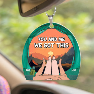 Personalized Gifts For Couple Car Ornament 02OHMH170624 - Ornament - GoDuckee