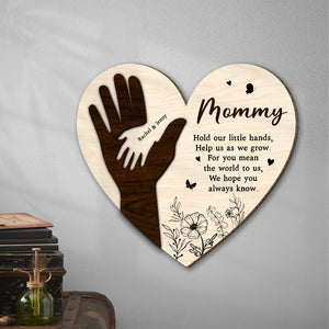 Personalized Gifts For Mom Wood Sign You Mean The World To Me 04natn160224 - Wood Signs - GoDuckee