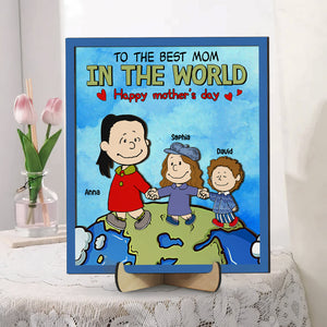 Personalized Gifts For Mom Wood Sign 01totn181224da Best Mom In The World - Wood Sign - GoDuckee