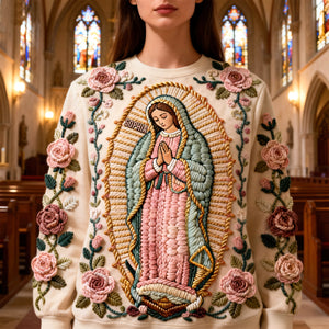 Virgin Mary 3D Sweatshirt – Personalized Gifts For Christian 04naqn221225 - AOP Products - GoDuckee