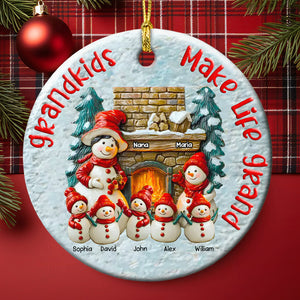 Personalized Gifts For Grandma Ornament Christmas 02ACDT130924 - Ornament - GoDuckee