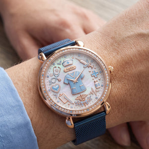 Nurse Christmas Mesh Strap Quartz Watch - Personalized Gifts For Nurse 05pgtn211026 - Quartz Watch - GoDuckee