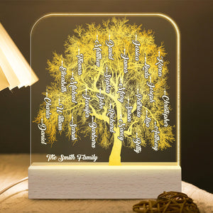 Personalized Gifts For Family LED Light Family Tree - Led Night Light - GoDuckee