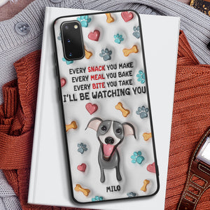 Personalized Gifts For Dog Lovers Phone Case, Cute Waiting Dog Puffy Effect 02qhpu080724 - Phone Case - GoDuckee