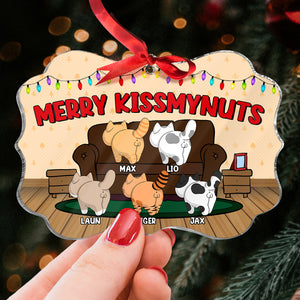 Merry Kissmynuts, Personalized Ornament, Gifts For Cat Lover - Ornament - GoDuckee