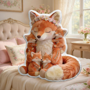 Fox Mom Pillow - Personalized Gifts For Mom 03PGLU170326 - Pillow - GoDuckee