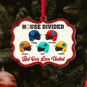 Baseball House Divided - Custom Team Logo Ornament For Baseball Lovers - Ornament - GoDuckee