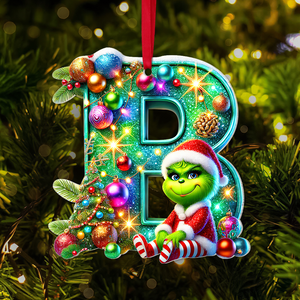 Custom Alphabet Letters Gifts For Movie Fans Christmas Ornament 02OHPU241024 - Ornament - GoDuckee