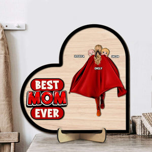 Personalized Gifts For Mom Wood Sign Best Mom Ever 02qhpu030224hh - Wood Signs - GoDuckee
