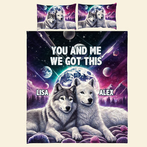 Personalized Gift For Wolf Couples Quilt Bedding Set Special Line 05OHMH181224 - Blanket - GoDuckee