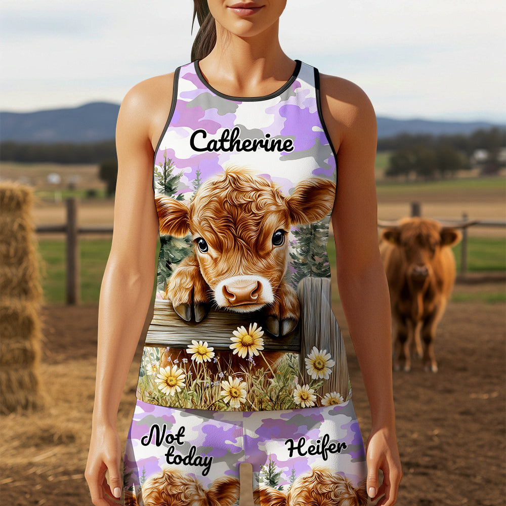Cow Girl Set Tank Top & Leggings - Personalized Gifts For Cow Lovers 01DTDT010725 - AOP Products - GoDuckee